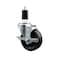Service Caster 4'' SS Phenolic Swivel 1-3/8'' Expanding Stem Caster with Brake SCC-SSEX20S414-PHS-TLB-138 - alternate 1